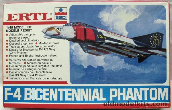 ESCI 1/48 McDonnell F-4 Phantom II - Bicentennial Aircraft VX-4, 8459 plastic model kit